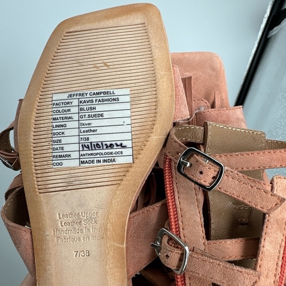 Anthropologie Jeffrey Campbell Gladiator Sandals Size 7 NWOT - Picture 4 of 4